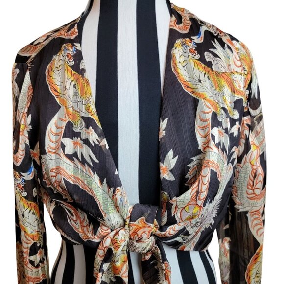 Urban Outfitters Tie Front Crop Top - New w Tags (Size M) - Picture 1 of 9